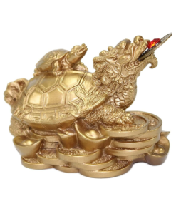 Gold Dragon Turtle Statue