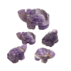 Quartz Stone Tortoise Statue (Amethyst)