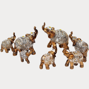 Lucky Elephants Statues Set