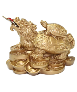 Gold Dragon Turtle Statue