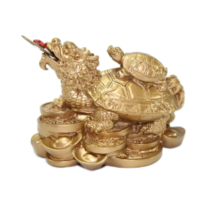 Gold Dragon Turtle Statue